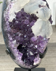 Amethyst Geode with Deep Purple Crystals and Calcite Formation - MWS2853