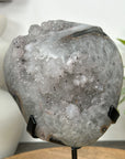 Natural Sugar Quartz Mineral Specimen on Metal Stand - MWS3048