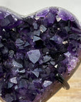 Deep Purple Uruguayan Amethyst Heart Carving - HST0238