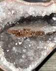 Geode Agate Crystal Cluster with Calcite Centerpiece - Collector Display Specimen - MWS2614