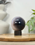 Banded Agate & Druzy Quartz Sphere Geode - SPH0206