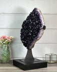 Natural Amethyst Crystal Cluster, Masive Top Quality Stetement Piece - Premium Stand Included - MWS2760