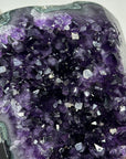 Top Quality Deep Purple Natural Amethyst Geode with Green Jasper Shell - MWS1762