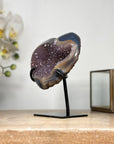 Stunning Amethyst & Blue Agate Stone Heart Carving - HST0253