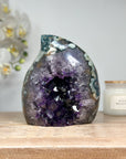 Amethyst & Green Jasper Flame Carving - FST0151