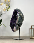 Natural Amethyst Geode with Green Jasper Shell - MWS2353