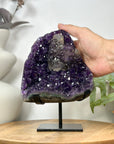 Natural Amethyst, Calcite & Black Hematite Crystal Specimen - MWS3095