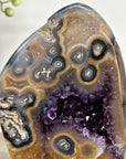Natural Agate & Amethyst Geode with Stunning Eyes Formations - MWS2354