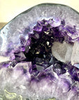 Natural Deep Purple Amethyst Geode with Calcite Inclusion - STGE0052