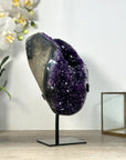 Uruguayan Amethyst Crystal - Custom Metal Stand Included - MWS2486