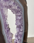 Natural Amethyst Geode Slice with Amethyst Crystal Center for Home Decor - MWS2671