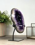 Uruguayan Amethyst & Agate Geode with Metallic Stand - MWS2152