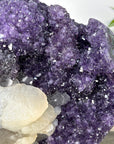 Unique Natural uruguayan amethyst with Calcite & Black Hematite Inclusion - MWS3280