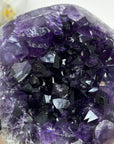 Deep Purple Amethyst Geode with Large & Shinny Crystals - MWS2083