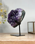Natural Deep Purple Amethyst Heart Carving - HST0247