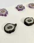Natural amethyst Jasper & Quartz Stalactite Slices Wholesale Flat - Ideal for Pendants - STS0060