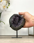 Amethyst Geode on Stand with Calcite Formation - MWS2864