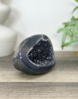 Quartz Geode Cave with Polished Agat Shell - STGE0034