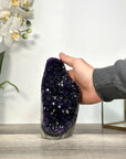 Amethyst Crystal Cluster Geode – Dark Purple for Collector Display - CBP1250