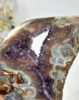 Unique Green Jasper & Amethyst Crystal Specimen - MWS2329