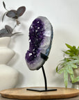 Large Natural Amethyst Geode on Metal Stand - MWS3136