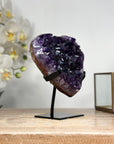Deep Purple Uruguayan Amethyst Heart Carving - HST0242