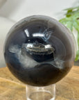 Quartz & Agate Sphere Geode with Calcite Crystal Formation - SPH0149