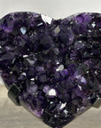 Top Quality Natural Amethyst Heart Carving with Metal Stand - HST0315