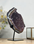 Unique Natural & Banded Agate Geode, Premium Uruguayan Crystals - MWS1975