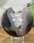 Quartz & Agate Sphere Geode with Calcite Crystal Formation - SPH0149