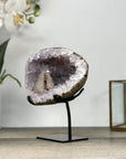 Amethyst Stone Geode with Calcite Crystal - MWS2840