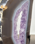 Amethyst & Agate Geode Slice with Stand - MWS2668