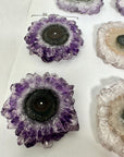 Wholesale Amethyst Stalactite Slices for Jewelry Making - Bulk Flat Set - STS0079