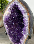 Uruguayan Amethyst & Agate Geode with Metallic Stand - MWS2152
