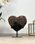 Beautiful Amethyst & Agate Stone Heart - HST0304
