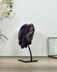Unique Agate & Amethyst Crystal Heart with Stand - HST0336