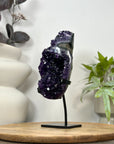 A+ Grade Amethyst Cluster from Uruguay on Metal Stand - MWS3060