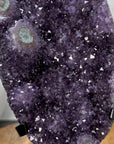 Natural Deep Purple Amethyst Cluster on Metal Stand - MWS3104