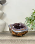 Amethyst & Banded agate Stone Geode - STGE0062