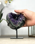 Deep Purple Amethyst Geode with Green Jasper Shell - MWS2174