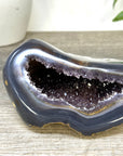 Blue Agate & Amethyst Natural Geode - STGE0074