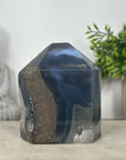 Natural Amethyst & Blue Agate Stone Tower - STP0183