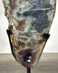 Unique Green Jasper & Amethyst Crystal Specimen - MWS2329