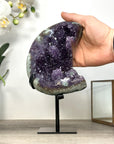 Natural Amethyst & Green Jasper Moon Carving - MWS2584