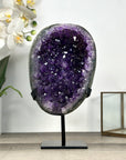 Natural Uruguayan Amethyst Geode on Metal Stand - MWS2780