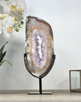 Quartz & Amethyst Portal with Metal Stand - MWS2113