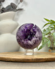 Natural Uruguayan Amethyst Sphere Geode with Large Crystal Formation - SPH0158