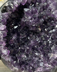Natural Amethyst Geode with Large Crystals on Metal Stand - MWS2458