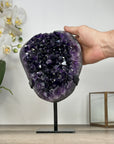 Large methyst Crystal Cluster from Uruguay– Stand Included - MWS2936