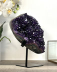 Amethyst Crystal Cluster on Stand – Vibrant Purple for Home Decor Display - MWS2609